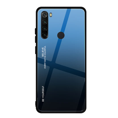 For Xiaomi Redmi Note 8 Gradient Color Glass Case(Blue) - Xiaomi Accessories by buy2fix | Online Shopping UK | buy2fix