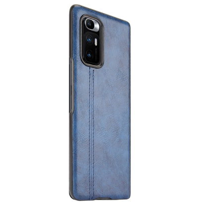 For Xiaomi Mi Mix Fold Shockproof Sewing Cow Skin Texture PC + PU + TPU Case(Blue) by buy2fix