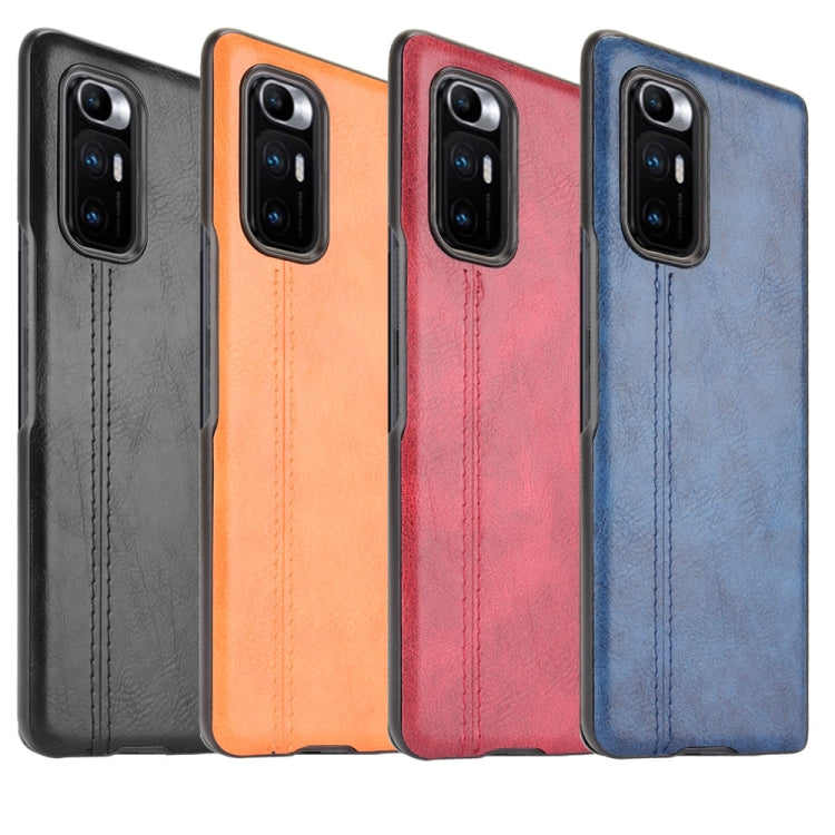 For Xiaomi Mi Mix Fold Shockproof Sewing Cow Skin Texture PC + PU + TPU Case(Blue) by buy2fix