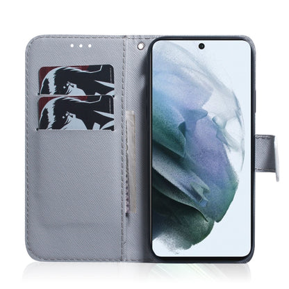 For Samsung Galaxy S21 FE Coloured Drawing Horizontal Flip Leather Case, with Holder & Card Slots & Wallet(Tiger) by buy2fix