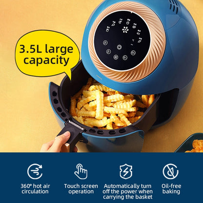 KONKA KGKZ-AS2 Smart Touch Screen Air Fryer Household Oil-free Electric Fryer French Fry Machine, Plug Type:EU Plug - Home & Garden by KONKA | Online Shopping UK | buy2fix