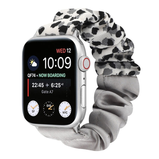 Butterfly Pattern Hair Ring Cloth Watch Band For Apple Watch Ultra 49mm&Watch Ultra 2 49mm / Series 9&8&7 45mm / SE 3&SE 2&6&SE&5&4 44mm / 3&2&1 42mm(C) by buy2fix