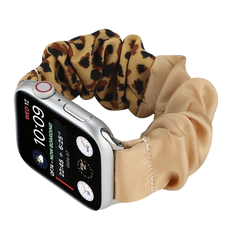 Butterfly Pattern Hair Ring Cloth Watch Band For Apple Watch Ultra 49mm&Watch Ultra 2 49mm / Series 9&8&7 45mm / SE 3&SE 2&6&SE&5&4 44mm / 3&2&1 42mm(G) by buy2fix