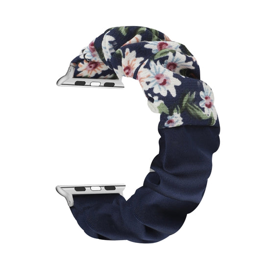 Butterfly Pattern Hair Ring Cloth Watch Band For Apple Watch Ultra 49mm&Watch Ultra 2 49mm / Series 9&8&7 45mm / SE 3&SE 2&6&SE&5&4 44mm / 3&2&1 42mm(M) by buy2fix