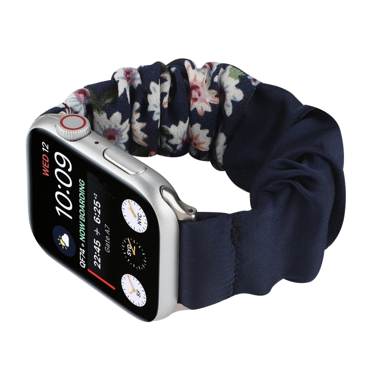 Butterfly Pattern Hair Ring Cloth Watch Band For Apple Watch Ultra 49mm&Watch Ultra 2 49mm / Series 9&8&7 45mm / SE 3&SE 2&6&SE&5&4 44mm / 3&2&1 42mm(M) by buy2fix