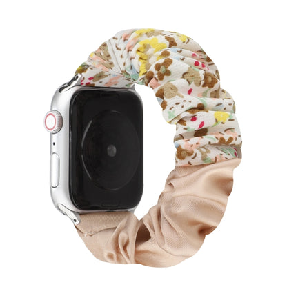 Butterfly Pattern Hair Ring Cloth Watch Band For Apple Watch Series 7 45mm / 6 & SE & 5 & 4 44mm / 3 & 2 & 1 42mm(P) by buy2fix