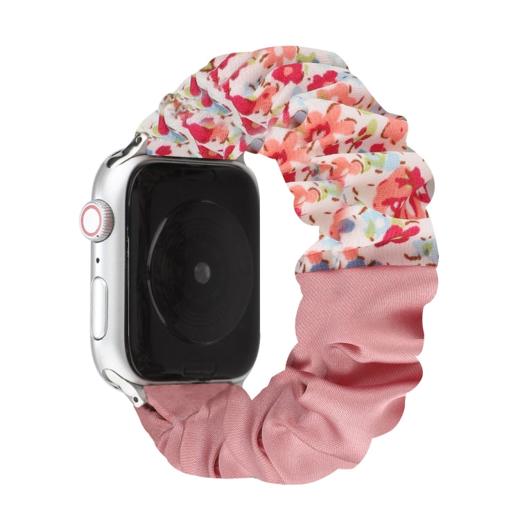 Butterfly Pattern Hair Ring Cloth Watch Band For Apple Watch Ultra 49mm&Watch Ultra 2 49mm / Series 9&8&7 45mm / SE 3&SE 2&6&SE&5&4 44mm / 3&2&1 42mm(Q) by buy2fix