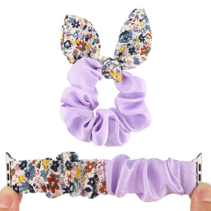 Butterfly Pattern Hair Ring Cloth Watch Band For Apple Watch Ultra 49mm&Watch Ultra 2 49mm / Series 9&8&7 45mm / SE 3&SE 2&6&SE&5&4 44mm / 3&2&1 42mm(R) by buy2fix