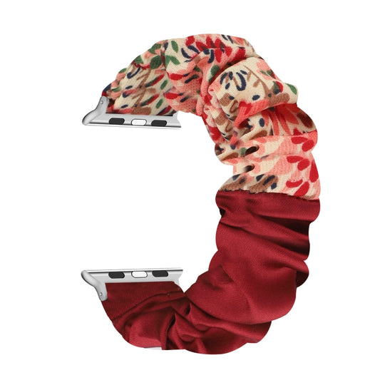 Butterfly Pattern Hair Ring Cloth Watch Band For Apple Watch Series 9&8&7 41mm / SE 3&SE 2&6&SE&5&4 40mm / 3&2&1 38mm(A) by buy2fix