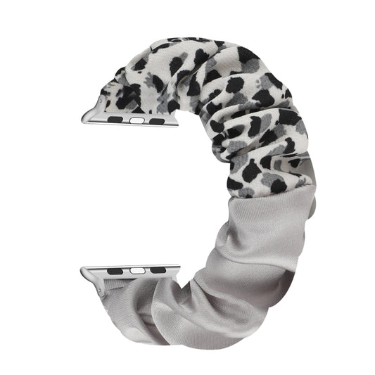 Butterfly Pattern Hair Ring Cloth Watch Band For Apple Watch Series 9&8&7 41mm / SE 3&SE 2&6&SE&5&4 40mm / 3&2&1 38mm(C) by buy2fix