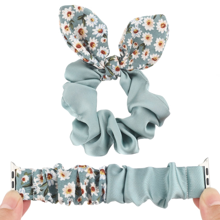 Butterfly Pattern Hair Ring Cloth Watch Band For Apple Watch Series 9&8&7 41mm / SE 3&SE 2&6&SE&5&4 40mm / 3&2&1 38mm(D) by buy2fix
