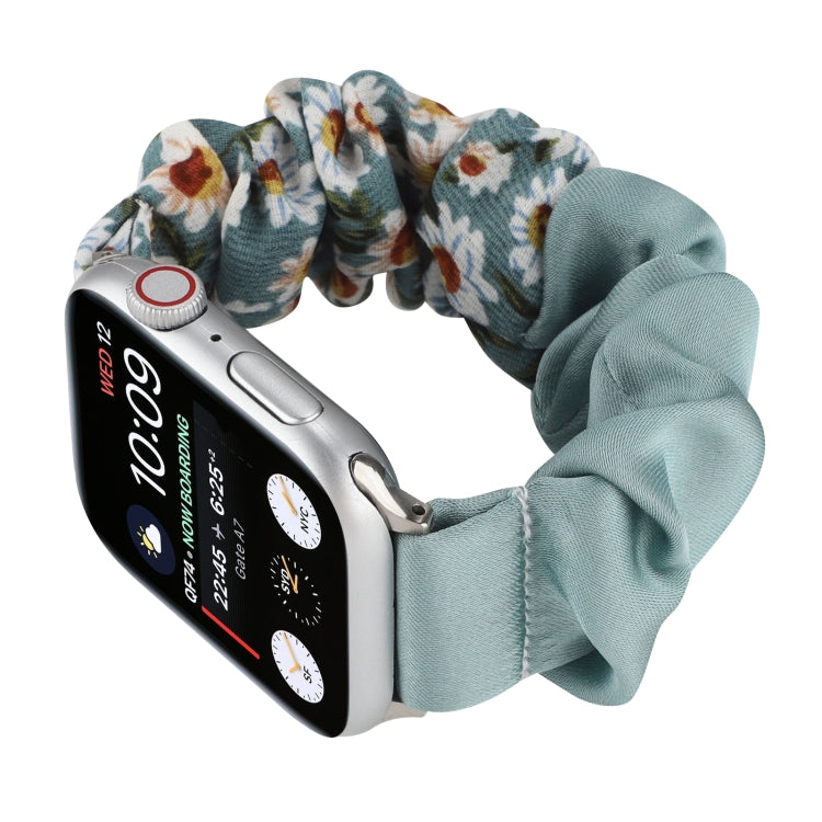 Butterfly Pattern Hair Ring Cloth Watch Band For Apple Watch Series 9&8&7 41mm / SE 3&SE 2&6&SE&5&4 40mm / 3&2&1 38mm(D) by buy2fix