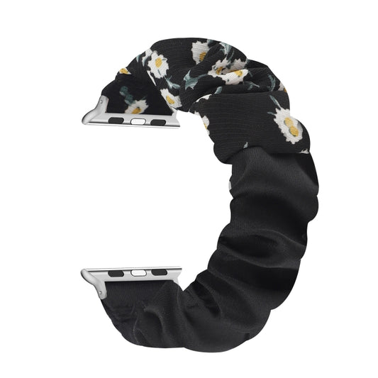 Butterfly Pattern Hair Ring Cloth Watch Band For Apple Watch Series 9&8&7 41mm / SE 3&SE 2&6&SE&5&4 40mm / 3&2&1 38mm(E) by buy2fix