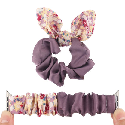Butterfly Pattern Hair Ring Cloth Watch Band For Apple Watch Series 9&8&7 41mm / SE 3&SE 2&6&SE&5&4 40mm / 3&2&1 38mm(L) by buy2fix