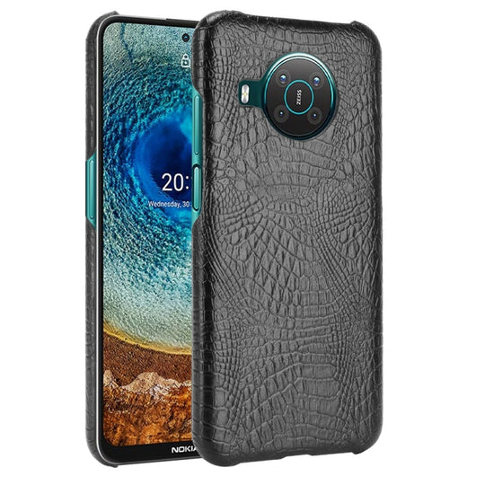 For Nokia X10 / X20 Shockproof Crocodile Texture PC + PU Case(Black)