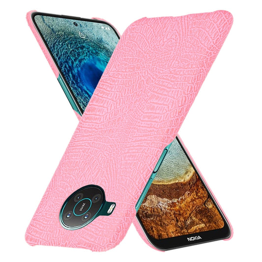 For Nokia X10 / X20 Shockproof Crocodile Texture PC + PU Case(Pink) by buy2fix