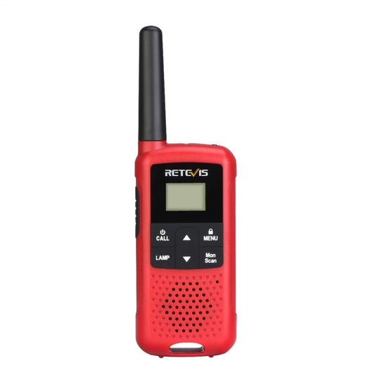 1 Pair RETEVIS RT649B 0.5W EU Frequency 446.00625-446.19375MHz 16CHS Two Way Radio Handheld Walkie Talkie, EU Plug(Red) by RETEVIS