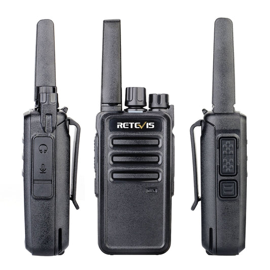 1 Pair RETEVIS RT668 0.5W PMR446 16CHS Two Way Radio Handheld Walkie Talkie, EU Plug(Black) by RETEVIS