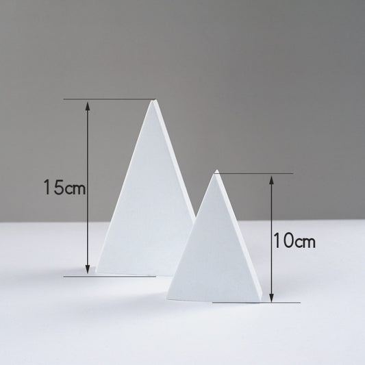 2 x Triangles Combo Kits Geometric Cube Solid Color Photography Photo Background Table Shooting Foam Props(White) by buy2fix