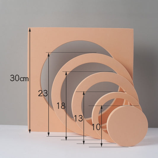 Round Combo Kits Geometric Cube Solid Color Photography Photo Background Table Shooting Foam Props(Flesh Color) by buy2fix