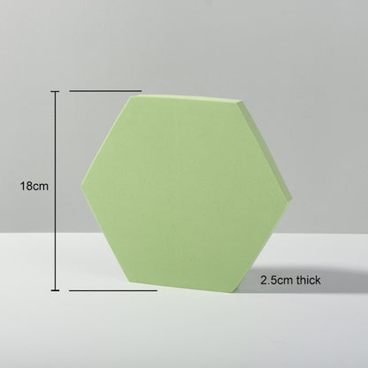 18 x 2cm Hexagon Geometric Cube Solid Color Photography Photo Background Table Shooting Foam Props (Green) - Camera Accessories by buy2fix | Online Shopping UK | buy2fix