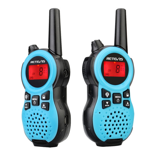 1 Pair RETEVIS RT638 EU Frequency PMR446 16CHS License-free Children Handheld Walkie Talkie(Blue) by RETEVIS