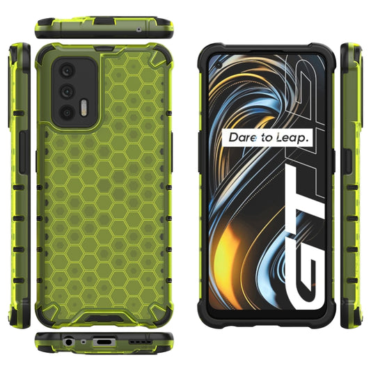 For OPPO Realme GT 5G Shockproof Honeycomb PC + TPU Case(Green) by buy2fix