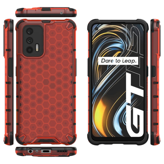For OPPO Realme GT 5G Shockproof Honeycomb PC + TPU Case(Red) by buy2fix
