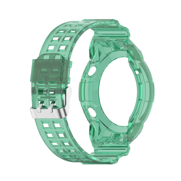 For Huawei Watch GT 2 46mm Silicone Integrated Translucent Watch Band(Green) by buy2fix