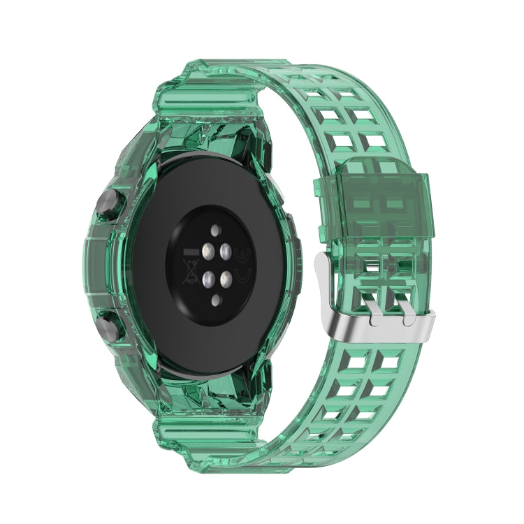For Huawei Watch GT 2 46mm Silicone Integrated Translucent Watch Band(Green) by buy2fix