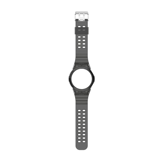 For Huawei Watch GT 2 46mm Silicone Integrated Translucent Watch Band(Black) by buy2fix