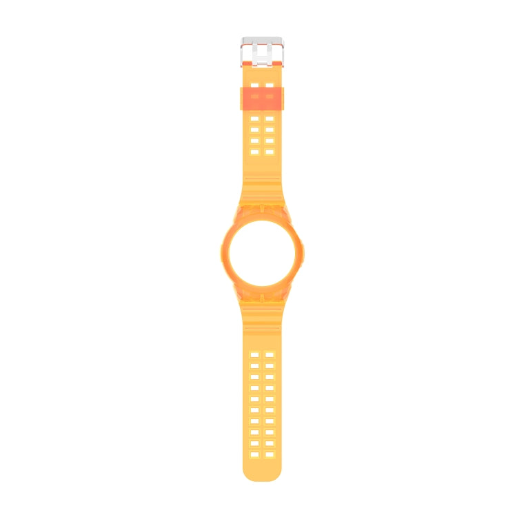 For Huawei Watch GT 2 46mm Silicone Integrated Translucent Watch Band (Orange) by buy2fix