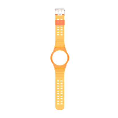 For Huawei Watch GT 2 46mm Silicone Integrated Translucent Watch Band (Orange) by buy2fix