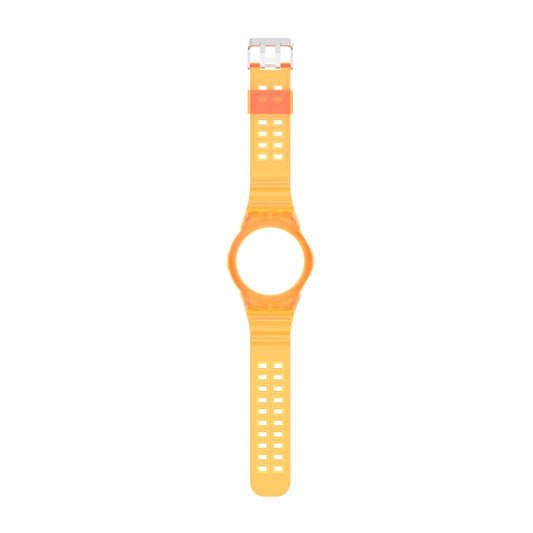 For Huawei Watch GT 2 46mm Silicone Integrated Translucent Watch Band (Orange) by buy2fix