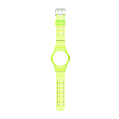 For Huawei Watch GT 2 46mm Silicone Integrated Translucent Watch Band (Lime Green) by buy2fix