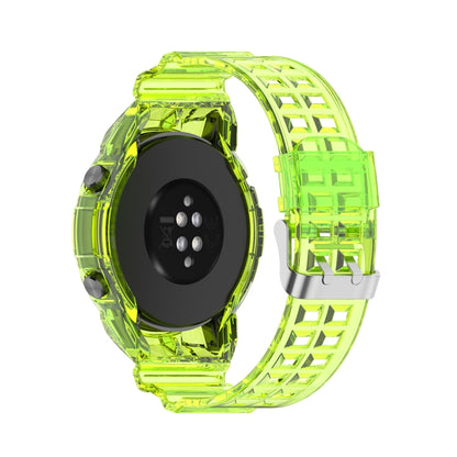 For Huawei Watch GT 2 46mm Silicone Integrated Translucent Watch Band (Lime Green) by buy2fix