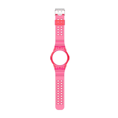 For Huawei Watch GT 2 46mm Silicone Integrated Translucent Watch Band (Rose Red) by buy2fix