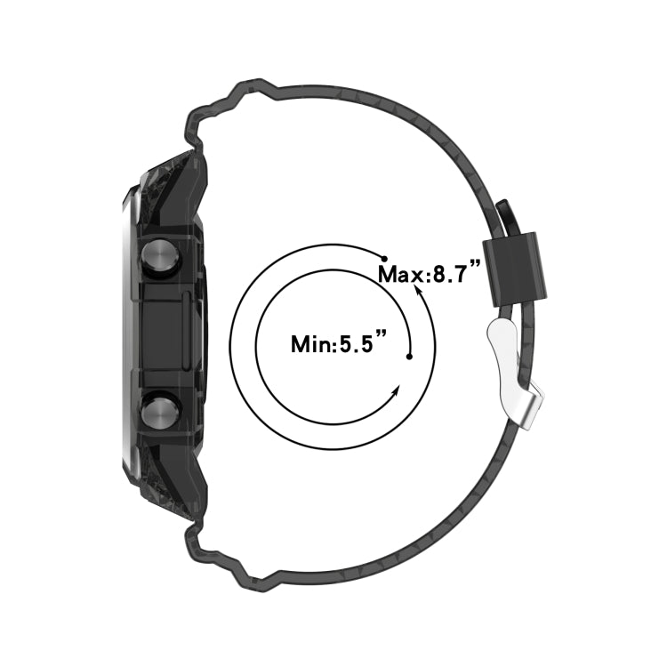 For Huawei Watch GT 2 46mm Silicone Integrated Translucent Watch Band (Orange) by buy2fix