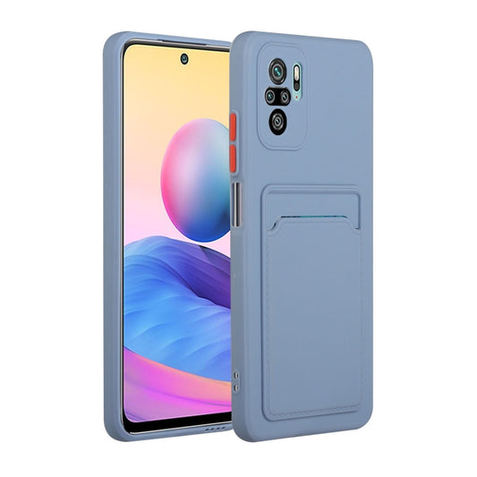 For Xiaomi Redmi Note 10 Pro Card Slot Design Shockproof TPU Protective Case(Gray) - Xiaomi Accessories by buy2fix | Online Shopping UK | buy2fix