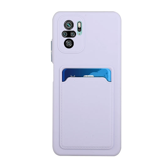 For Xiaomi Redmi Note 10 Pro Card Slot Design Shockproof TPU Protective Case(Purple) by buy2fix