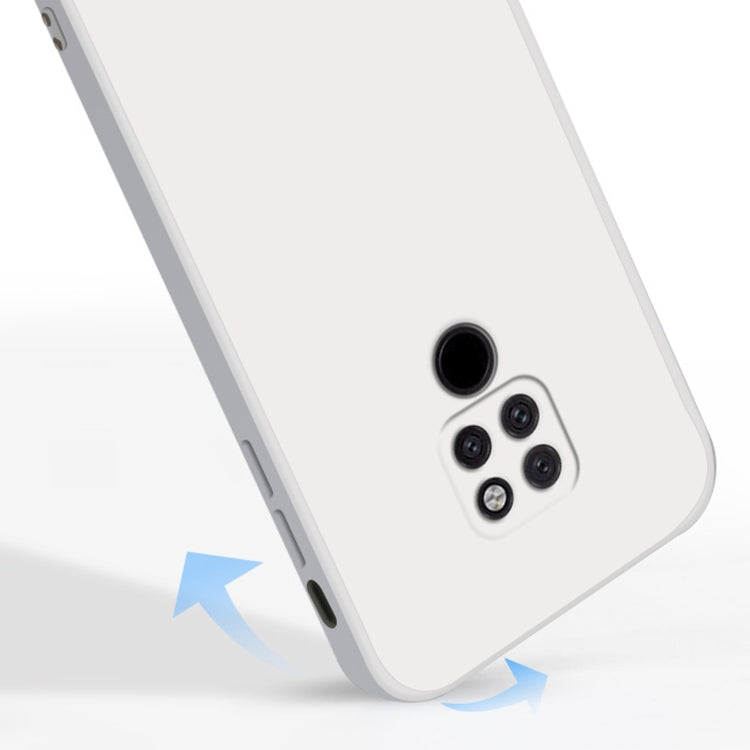 For Huawei Mate 20 Solid Color Imitation Liquid Silicone Straight Edge Dropproof Full Coverage Protective Case(Sky Blue) by buy2fix