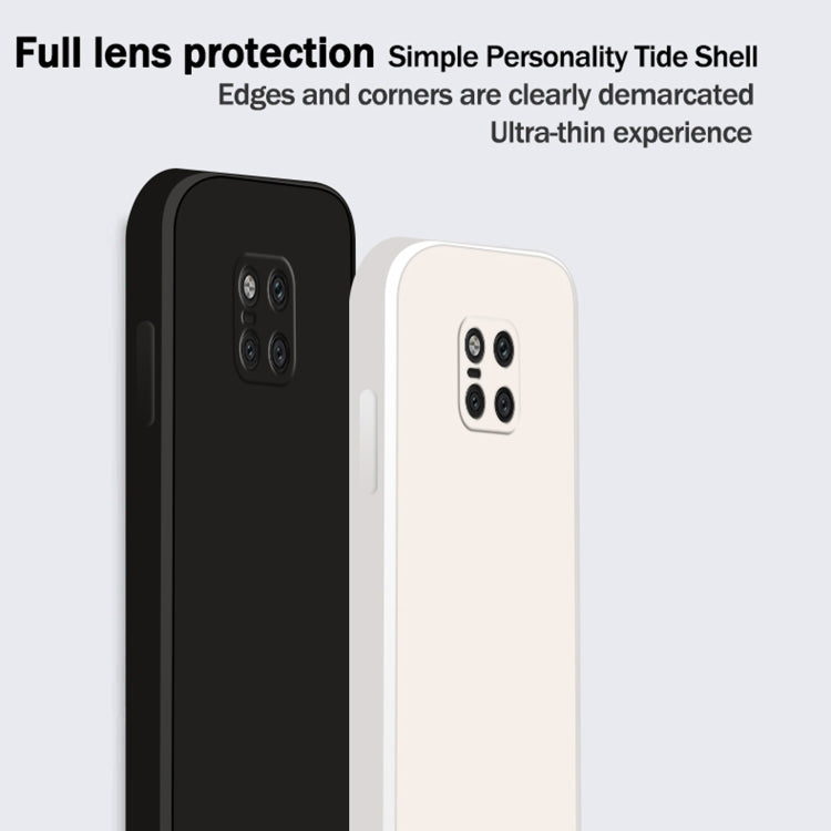 For Huawei Mate 20 Pro Solid Color Imitation Liquid Silicone Straight Edge Dropproof Full Coverage Protective Case(Black) - Mobile Accessories by buy2fix | Online Shopping UK | buy2fix