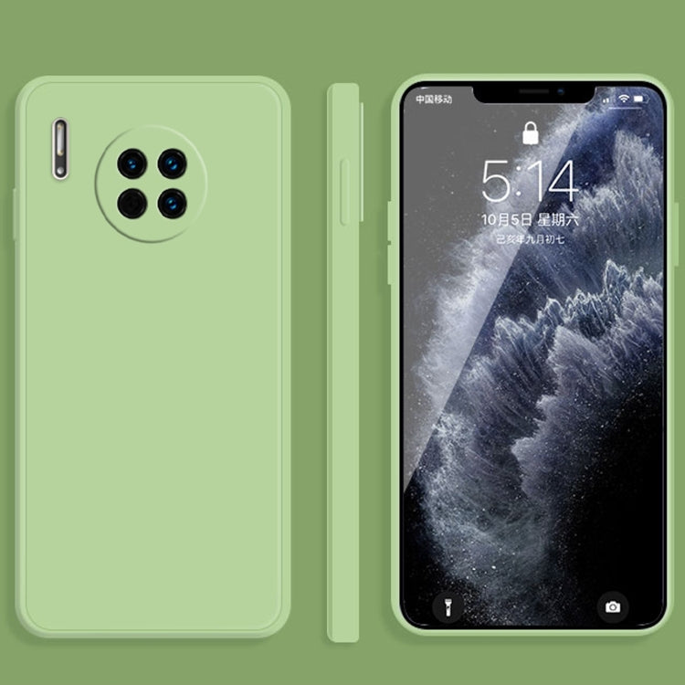 For Huawei Mate 30 Pro Solid Color Imitation Liquid Silicone Straight Edge Dropproof Full Coverage Protective Case(Matcha Green) by buy2fix