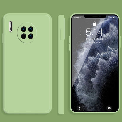 For Huawei Mate 30 Pro Solid Color Imitation Liquid Silicone Straight Edge Dropproof Full Coverage Protective Case(Matcha Green) by buy2fix