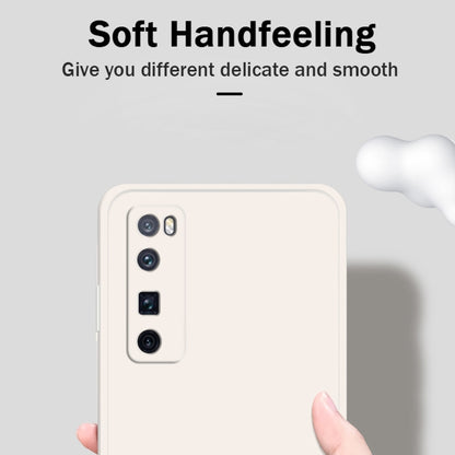 For Huawei nova 7 Pro 5G Solid Color Imitation Liquid Silicone Straight Edge Dropproof Full Coverage Protective Case(Matcha Green) by buy2fix