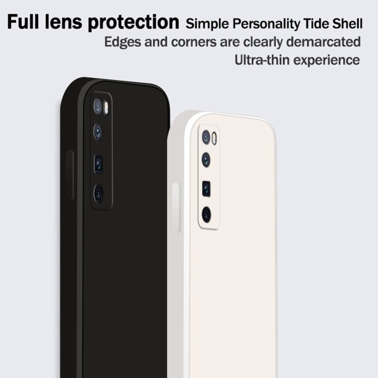 For Huawei nova 7 Pro 5G Solid Color Imitation Liquid Silicone Straight Edge Dropproof Full Coverage Protective Case(Matcha Green) by buy2fix