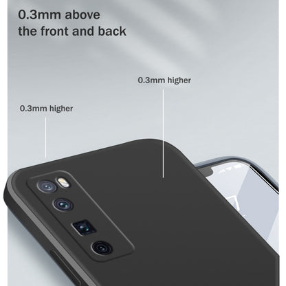 For Huawei nova 7 Pro 5G Solid Color Imitation Liquid Silicone Straight Edge Dropproof Full Coverage Protective Case(Matcha Green) by buy2fix