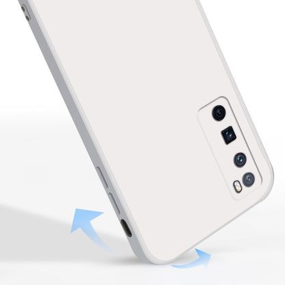 For Huawei nova 7 Pro 5G Solid Color Imitation Liquid Silicone Straight Edge Dropproof Full Coverage Protective Case(Matcha Green) by buy2fix