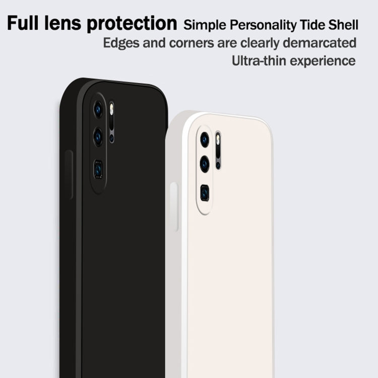 For Huawei P30 Pro Solid Color Imitation Liquid Silicone Straight Edge Dropproof Full Coverage Protective Case(Sky Blue) by buy2fix
