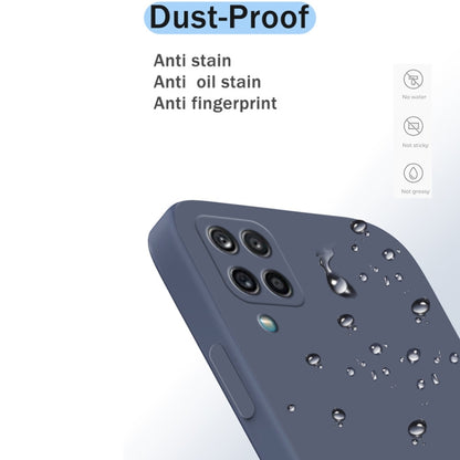 For Samsung Galaxy A12 5G Solid Color Imitation Liquid Silicone Straight Edge Dropproof Full Coverage Protective Case(White) by buy2fix